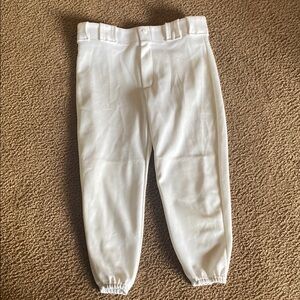 Kids White Baseball Pants